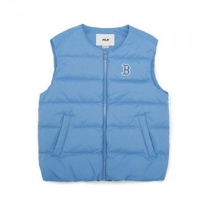 MLB Air Daily Light Weight Down Vest Outerwear Blue | Australia_MLB93480