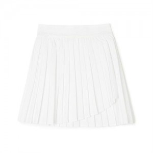 MLB Athleisure Pleats Wrap Skirt Bottoms White | Australia_MLB81175