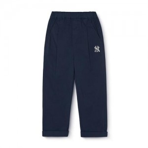 MLB Basic Baggy Woven Pants Bottoms Black | Australia_MLB88507