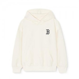 MLB Basic Big Logo Hoodie Tops White | Australia_MLB59051