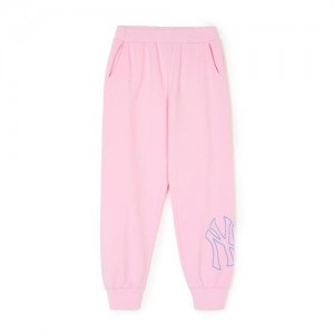 MLB Basic Big Logo Pants Bottoms Pink | Australia_MLB60712