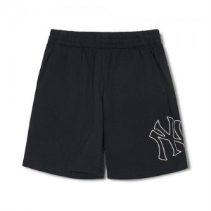 MLB Basic Big Logo Shorts Bottoms Black | Australia_MLB20260