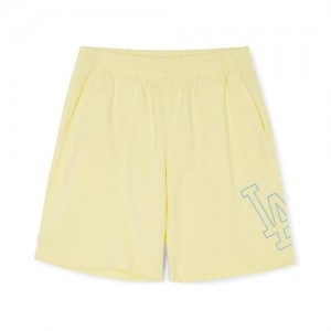 MLB Basic Big Logo Shorts Bottoms Yellow | Australia_MLB40046