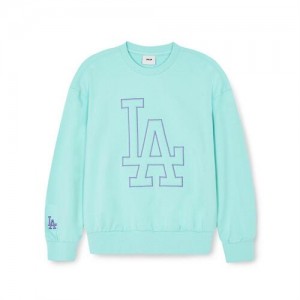 MLB Basic Big Logo Sweatshirt Tops Light Blue | Australia_MLB49370