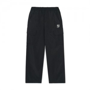 MLB Basic Cargo Woven Pants Bottoms Black | Australia_MLB47165