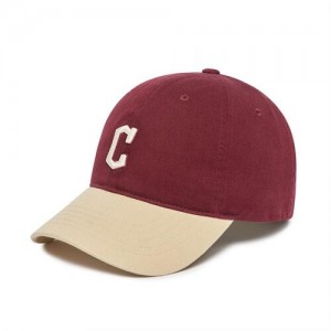 MLB Basic Color Block Unstructured Baseball Caps Red | Australia_MLB71954