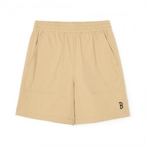 MLB Basic Cotton Touch 7.5in Woven Shorts Bottoms Yellow | Australia_MLB27139