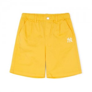 MLB Basic Cotton Woven Shorts Bottoms Yellow | Australia_MLB30926