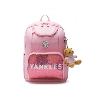 MLB Basic Girl School Bag Accessories Pink | Australia_MLB58525