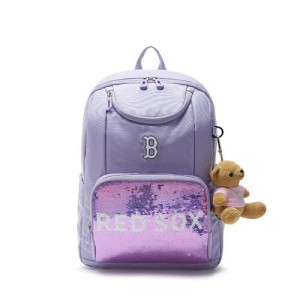 MLB Basic Girl School Bag Accessories Purple | Australia_MLB42651