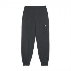 MLB Basic Gorpcore Cargo Track Pants Bottoms Black | Australia_MLB95155