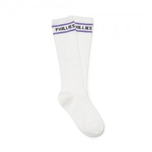 MLB Basic Knee Socks Accessories White | Australia_MLB50551