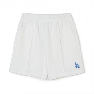 MLB Basic Medium Logo 7in Shorts Bottoms White | Australia_MLB53135