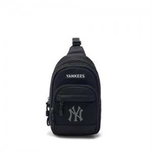 MLB Basic Mesh Sling Bag Accessories Black | Australia_MLB59066