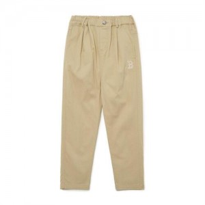 MLB Basic Pintuck Pants Bottoms Beige | Australia_MLB37179