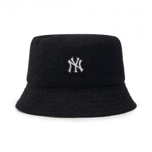 MLB Basic Press Bucket Cap Black | Australia_MLB62903