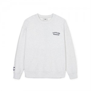 MLB Basic Small Lettering Sweatshirts White | Australia_MLB82271