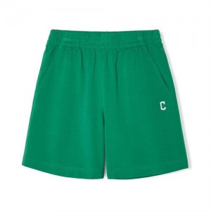 MLB Basic Small Logo 7in Shorts Bottoms Green | Australia_MLB56588