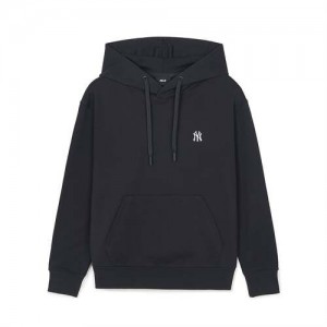 MLB Basic Small Logo Overfit Hoodie Black | Australia_MLB77397