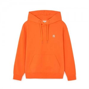 MLB Basic Small Logo Overfit Hoodie Orange | Australia_MLB60102