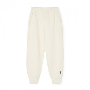 MLB Basic Small Logo Track Pants Bottoms White | Australia_MLB88842