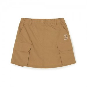 MLB Basic Woven Skirt Bottoms Brown | Australia_MLB67389