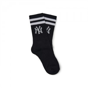 MLB Big Logo Stripe Socks White | Australia_MLB98847