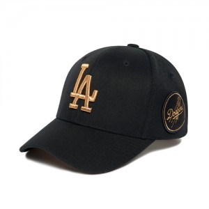 MLB Circle Stamp Baseball Caps Black | Australia_MLB64816