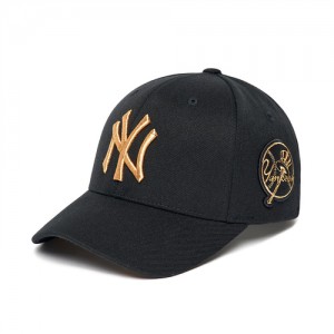 MLB Circle Stamp Baseball Caps Black | Australia_MLB27029