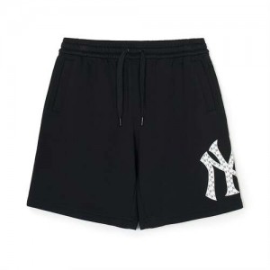 MLB Classic Monogram Big Lux 9in Shorts Bottoms Black | Australia_MLB65596