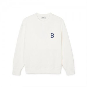 MLB Classic Monogram Big Lux Sweatshirts White | Australia_MLB20099