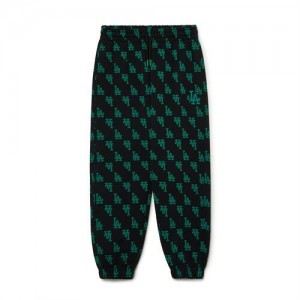 MLB Classic Monogram Pants Bottoms Black / Green | Australia_MLB32105