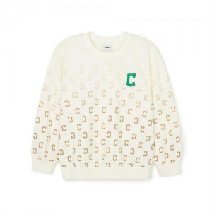 MLB Classic Monogram Sweatshirt Tops White | Australia_MLB64193