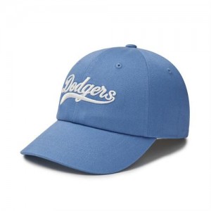 MLB Cursive Lettering Unstructured Baseball Caps Blue | Australia_MLB14390