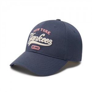 MLB Cursive Logo Unstructured Baseball Caps Black | Australia_MLB18637