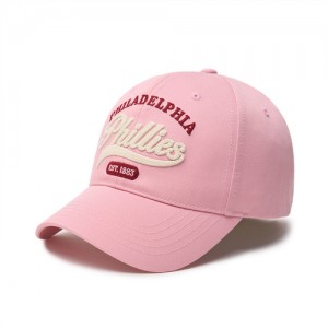 MLB Cursive Logo Unstructured Baseball Caps Pink | Australia_MLB32727