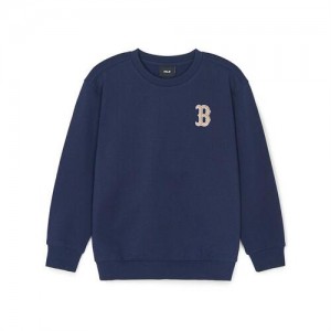 MLB Dia Monogram Applique Sweatshirt Tops Navy | Australia_MLB98543