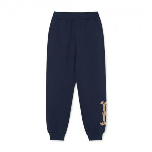 MLB Dia Monogram Big Lux Pants Bottoms Black | Australia_MLB63710