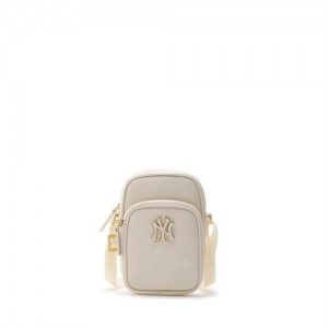 MLB Dia Monogram Embo Cross Bag Accessories White | Australia_MLB48072