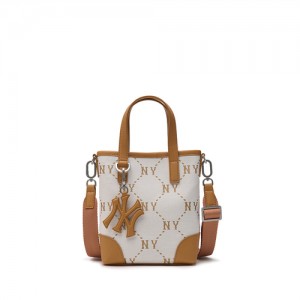 MLB Dia Monogram Jacquard Mini Crossbody Bags White | Australia_MLB77680