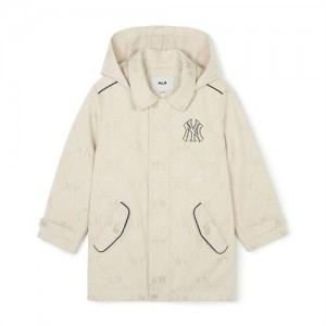 MLB Dia Monogram Jacquard Safari Jumper Outerwear White | Australia_MLB48006