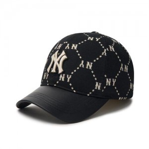 MLB Dia Monogram Jqd Cap Black | Australia_MLB85938