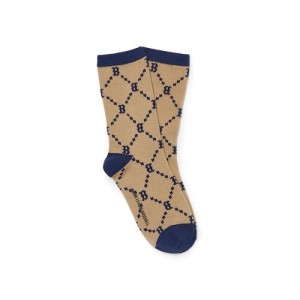 MLB Dia Monogram Jqd Socks Accessories Brown | Australia_MLB33922