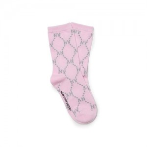 MLB Dia Monogram Jqd Socks Accessories Pink | Australia_MLB43604