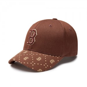 MLB Dia Monogram Point Sturctured Baseball Caps Brown | Australia_MLB26847