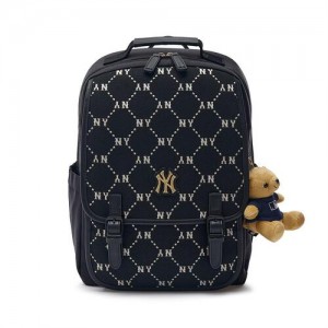 MLB Dia Monogram Premium School Bag Accessories Black | Australia_MLB89584