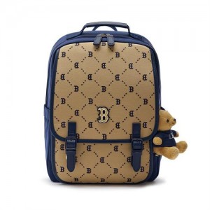 MLB Dia Monogram Premium School Bag Accessories Beige | Australia_MLB16065