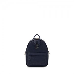 MLB Dia Monogram Pu Mini Backpack Accessories Black | Australia_MLB25348