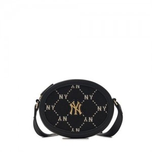 MLB Dia Monogram Round Crossbag Accessories Black | Australia_MLB21352