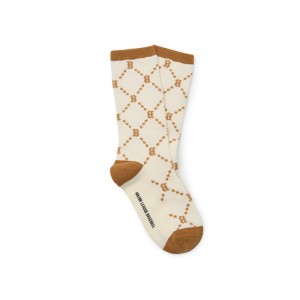 MLB Dia Monogram Skate Socks Accessories Brown | Australia_MLB18275